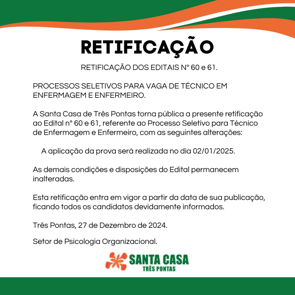 RETIFICAÇÃO